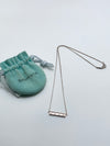 Tiffany & Co 925 Silver Atlas Collection Bar Necklace