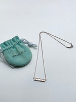 Tiffany & Co 925 Silver Atlas Collection Bar Necklace
