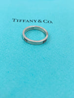 Sold-Tiffany & Co 925 Silver Atlas Vintage Ring Size 7.5