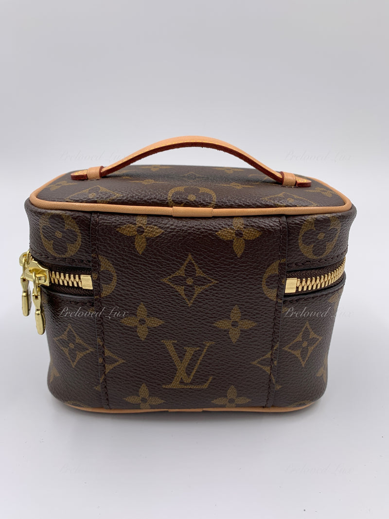 Authentic LOUIS VUITTON Monogram Nano Nice Cosmetic Vanity