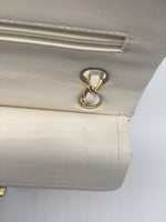 Sold-CHANEL CC Medium Classic Double Flap -  Cream - Matte Gold Hardware