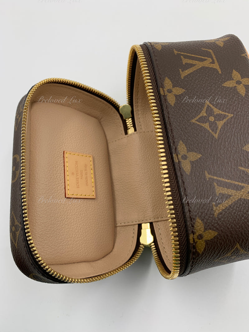 Louis Vuitton Brown Monogram Nice Nano Vanity Case w/Confidential