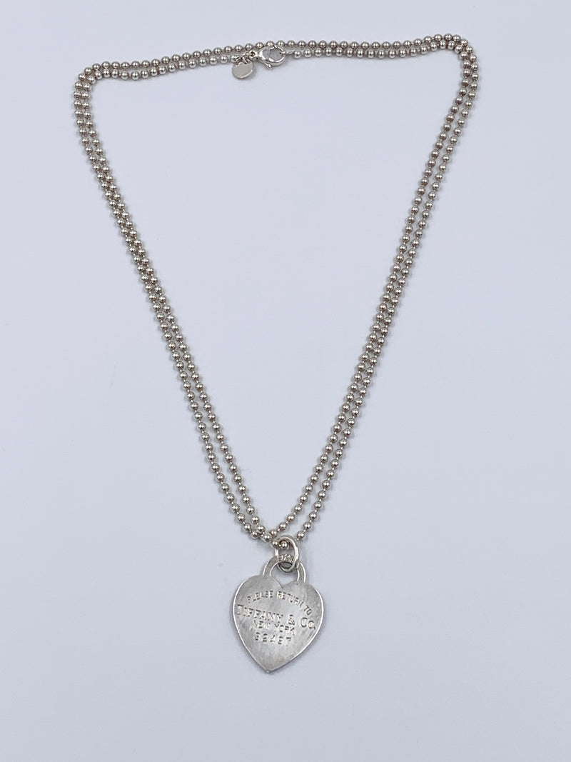 Sold-Tiffany & Co 925 Silver Return to Tiffany Heart Tag Long Necklace