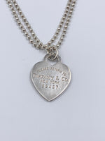 Tiffany & Co 925 Silver Return to Tiffany Heart Tag Long Necklace