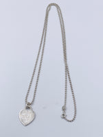 Sold-Tiffany & Co 925 Silver Return to Tiffany Heart Tag Long Necklace