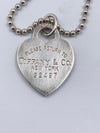 Sold-Tiffany & Co 925 Silver Return to Tiffany Heart Tag Long Necklace