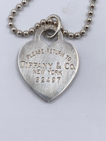 Sold-Tiffany & Co 925 Silver Return to Tiffany Heart Tag Long Necklace