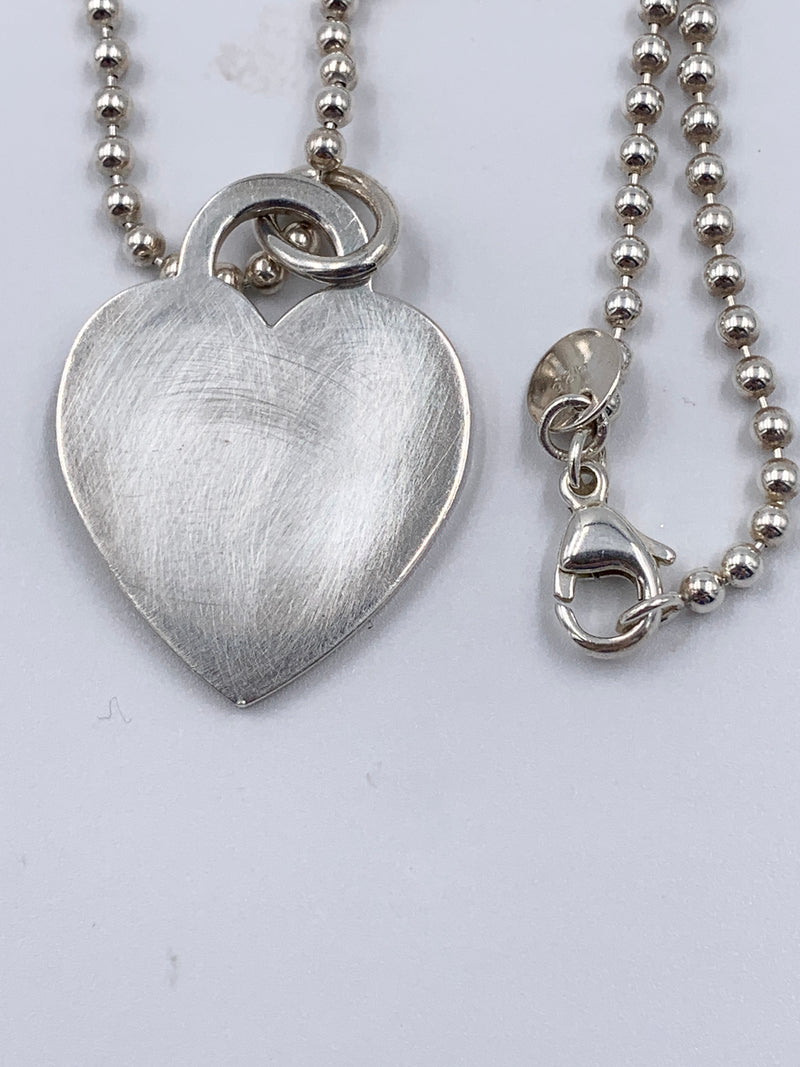 Sold-Tiffany & Co 925 Silver Return to Tiffany Heart Tag Long Necklace