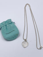 Sold-Tiffany & Co 925 Silver Return to Tiffany Heart Tag Long Necklace