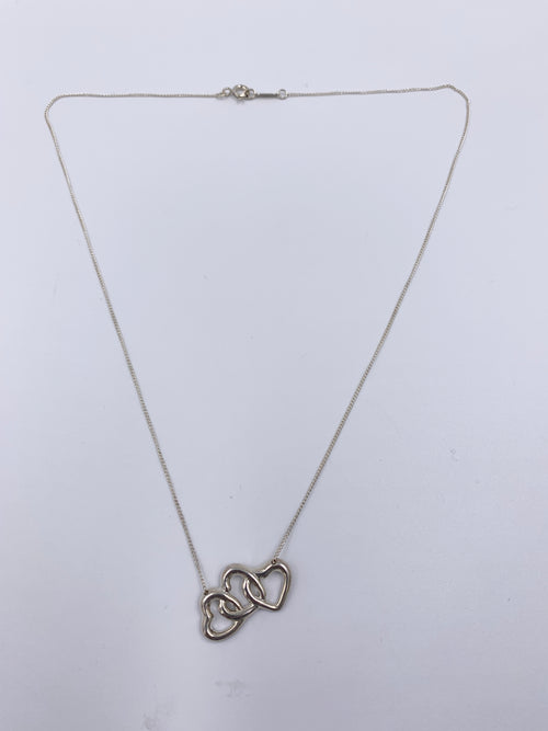 Sold-Tiffany & Co Silver 925 Triple Open Hearts Necklace