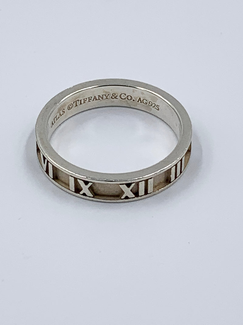 Tiffany & Co 925 Silver Atlas Narrow Ring Size 7.5