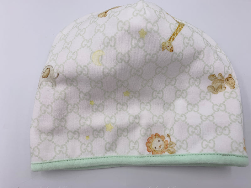 Sold-Kids - Gucci Little Friends Baby Reversible Hat White Green with Box