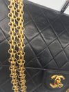 Sold - CHANEL Lambskin Double Chain Double Flap Bag black/GHW