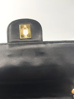 Sold - CHANEL Lambskin Double Chain Double Flap Bag black/GHW