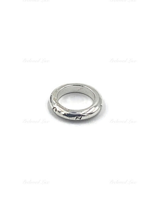 Sold-CHANEL 925 Silver Logo Ring Size 5 1/2