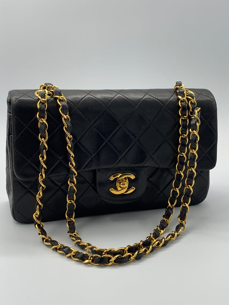 Chanel Vintage Black Quilted Lambskin Small Classic Double Flap Gold  Hardware, 1994-1996 Available For Immediate Sale At Sotheby's