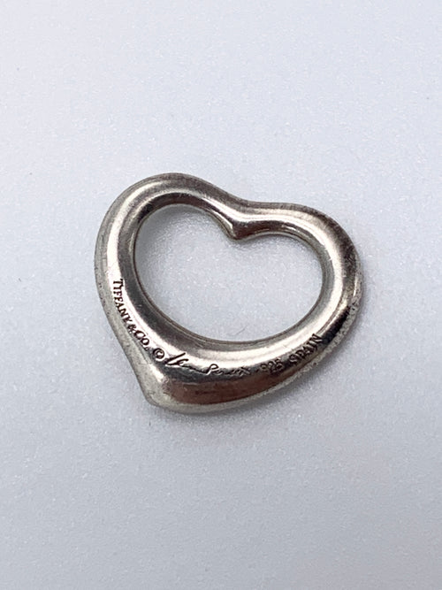 Tiffany & Co 925 Silver Elsa Peretti Open Heart 16mm Pendant