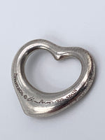Tiffany & Co 925 Silver Elsa Peretti Open Heart 16mm Pendant