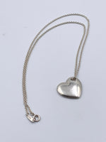 Tiffany & Co Silver 925 Solid Heart Pendant Necklace