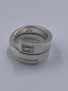 Gucci 925 Silver Logo Ring Size 5 1/4