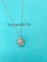 Sold-Tiffany & Co Silver 925 Paloma Picasso Daisy Flower Pendant Necklace