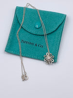 Sold-Tiffany & Co Silver 925 Paloma Picasso Daisy Flower Pendant Necklace