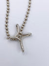 Tiffany & Co 925 Silver Elsa Peretti Medium Size Infinity Cross Pendant Necklace