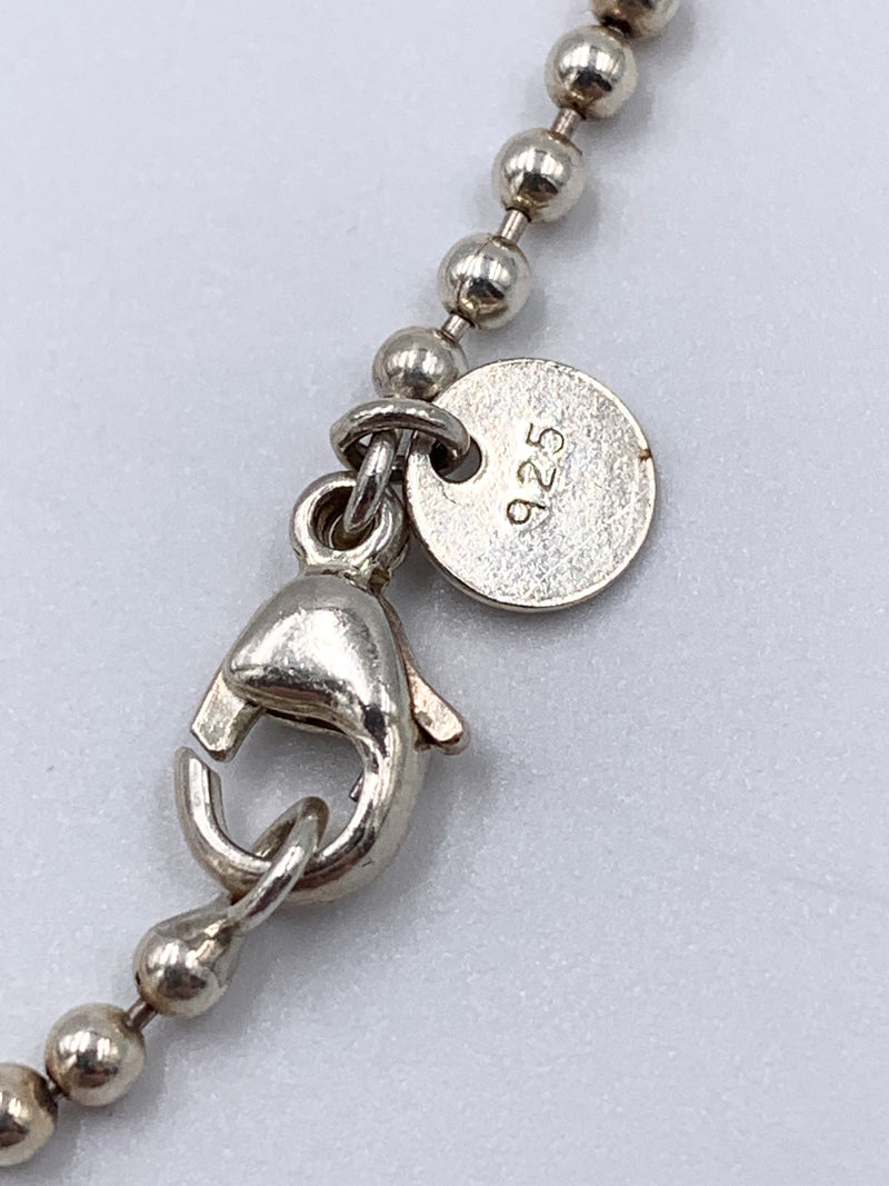 Tiffany & Co 925 Silver Elsa Peretti Medium Size Infinity Cross Pendant Necklace