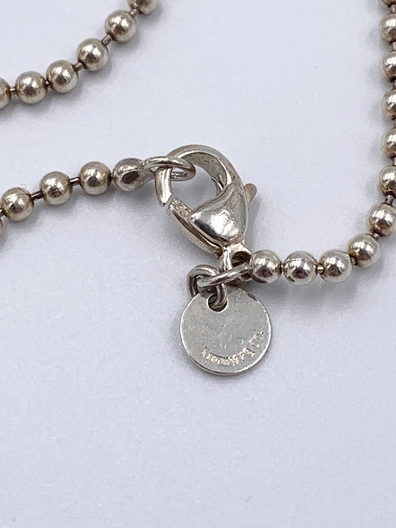 Tiffany & Co 925 Silver Elsa Peretti Medium Size Infinity Cross Pendant Necklace