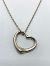 Tiffany & Co 925 Silver Large (22mm) Open Heart Necklace