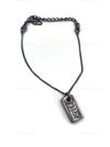 Christian Dior Logo Metallic Black Bracelet