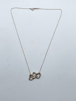 Tiffany & Co Silver 925 Triple Open Hearts Necklace