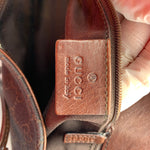 Sold-GUCCI GG Black/Brown Shoulder Bag