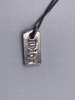 Christian Dior Logo Metallic Black Bracelet