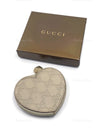GUCCI GG Logo Monogram Greyish Beige Heart Coin Case