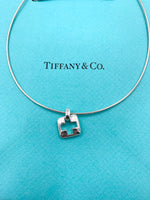 Tiffany & Co 925 Silver Cross Pendant Wire Necklace