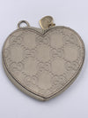 GUCCI GG Logo Monogram Greyish Beige Heart Coin Case