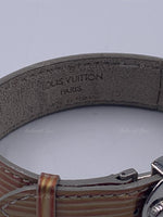 LOUIS VUITTON Light Brown Vernis Leather Good Luck Bracelet
