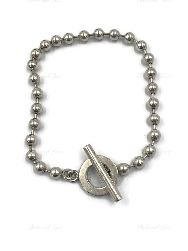 Sold-Gucci 925 Sterling Silver Bead Bracelet