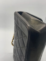 Sold-CHANEL Lambskin Medium Diana Single Chain Single Flap Bag Black/gold
