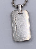 Tiffany & Co 925 Silver Atlas Tag Pendant Necklace