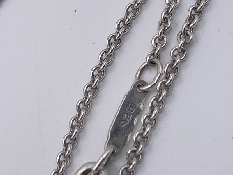 Sold-Tiffany & Co 925 Silver 1837 Oval Ring Pendant Necklace