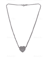 Sold-Tiffany & Co 925 Silver Return to Tiffany Heart Tag Pendant with Double Chain Necklace