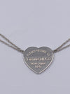 Sold-Tiffany & Co 925 Silver Return to Tiffany Heart Tag Pendant with Double Chain Necklace