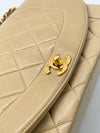 Sold-CHANEL Lambskin Medium Diana Single Chain Single Flap Bag Beige/gold