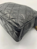 Sold-CHANEL Lambskin Black Camera Bag with Tassel