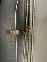 Sold-CHANEL Classic Grey Lambskin Mini Rectangular Crossbody Bag in Champaign Gold Hardware