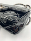 CHANEL Classic Mini Rectangular Black Shoulder Bag Crossbody - Silver Hardware Patent Leather