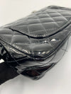 CHANEL Classic Mini Rectangular Black Shoulder Bag Crossbody - Silver Hardware Patent Leather