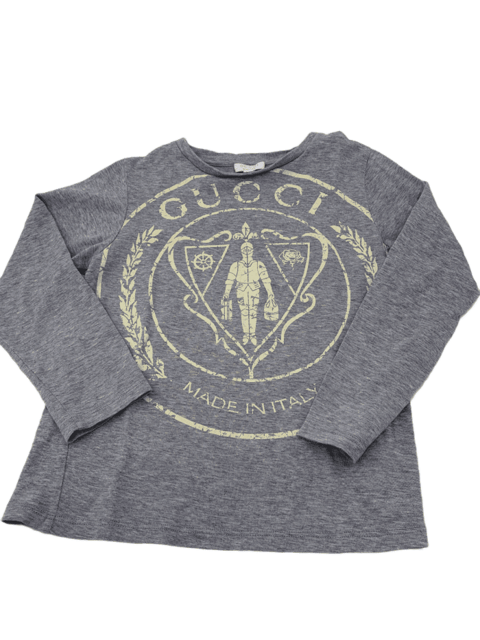 Kids - Gucci Children Long Sleeves Top Grey Size 6